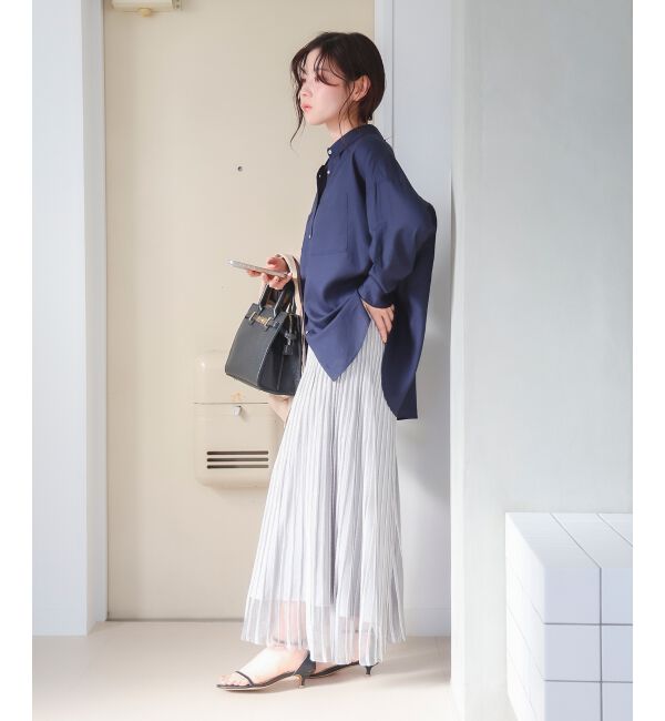  「ストライプフレアニットスカート」|スカート|