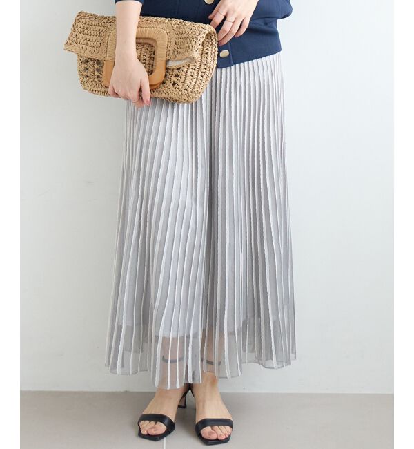  「ストライプフレアニットスカート」|スカート|