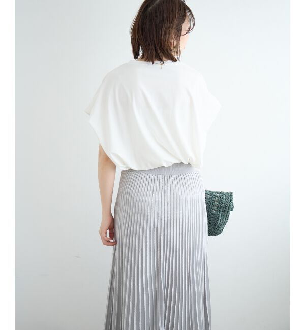  「ストライプフレアニットスカート」|スカート|