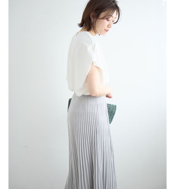  「ストライプフレアニットスカート」|スカート|