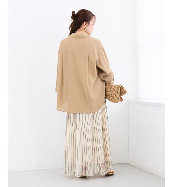  「ストライプフレアニットスカート」|スカート|