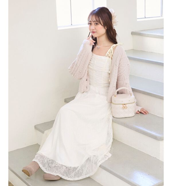  「シャギーボレロ&times;キャミワンピセット」|ワンピース|