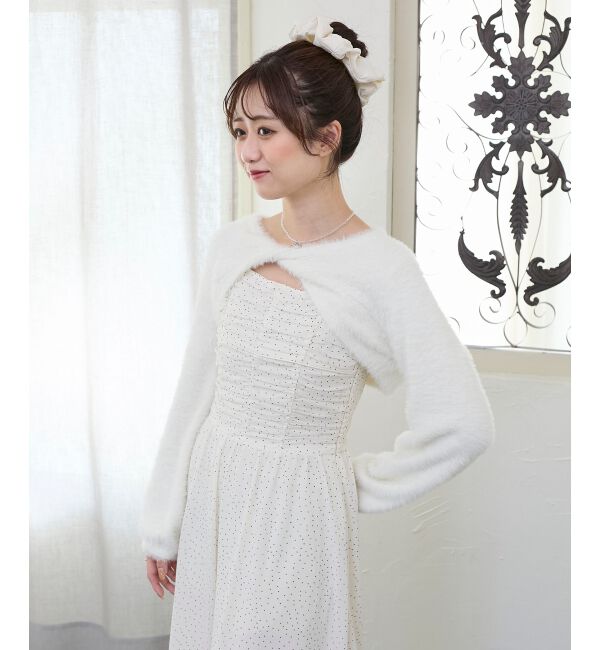  「シャギーボレロ&times;キャミワンピセット」|ワンピース|