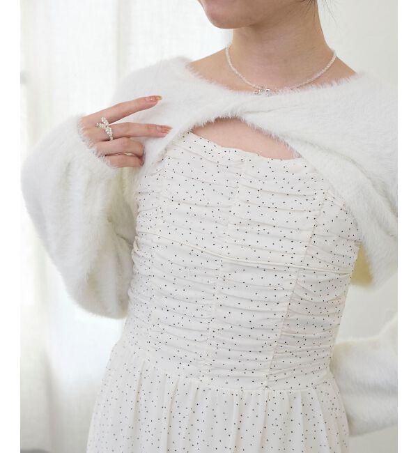  「シャギーボレロ&times;キャミワンピセット」|ワンピース|