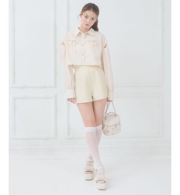  「ハイウエストショートパンツ」|その他|アイボリー