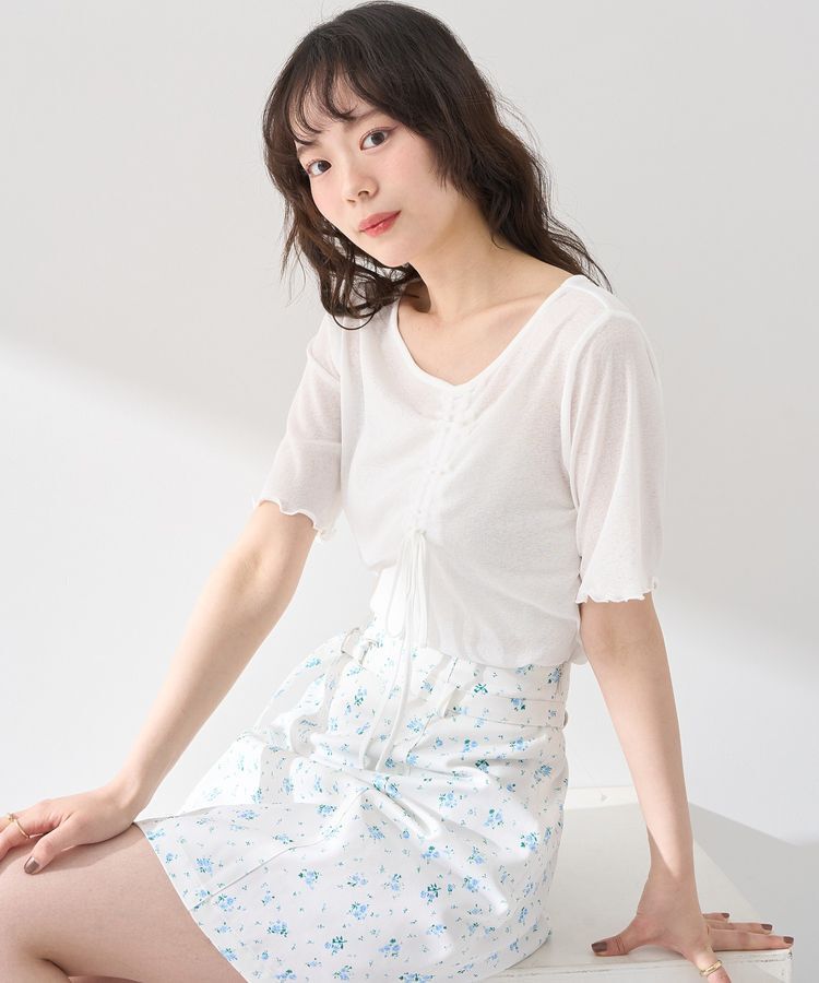 earth music&ecology「アシメネックドロストシアープルオーバー」|Tシャツ・カットソー|