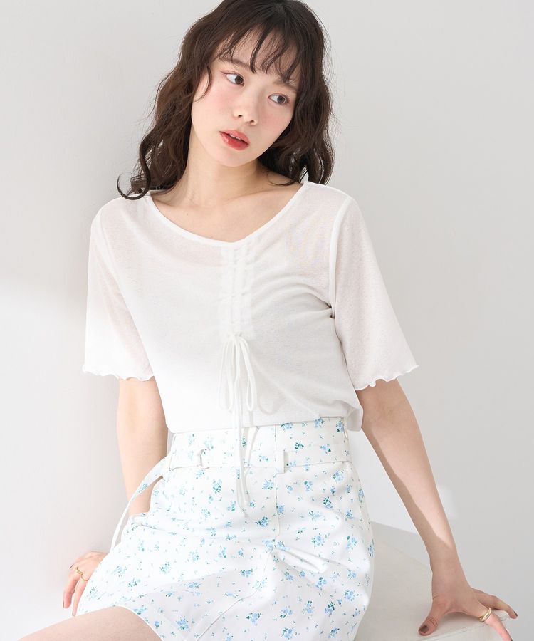 earth music&ecology「アシメネックドロストシアープルオーバー」|Tシャツ・カットソー|