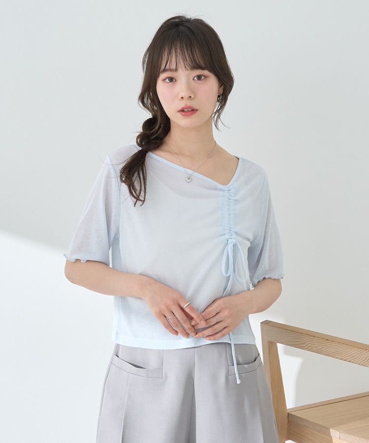 earth music&ecology「アシメネックドロストシアープルオーバー」|Tシャツ・カットソー|