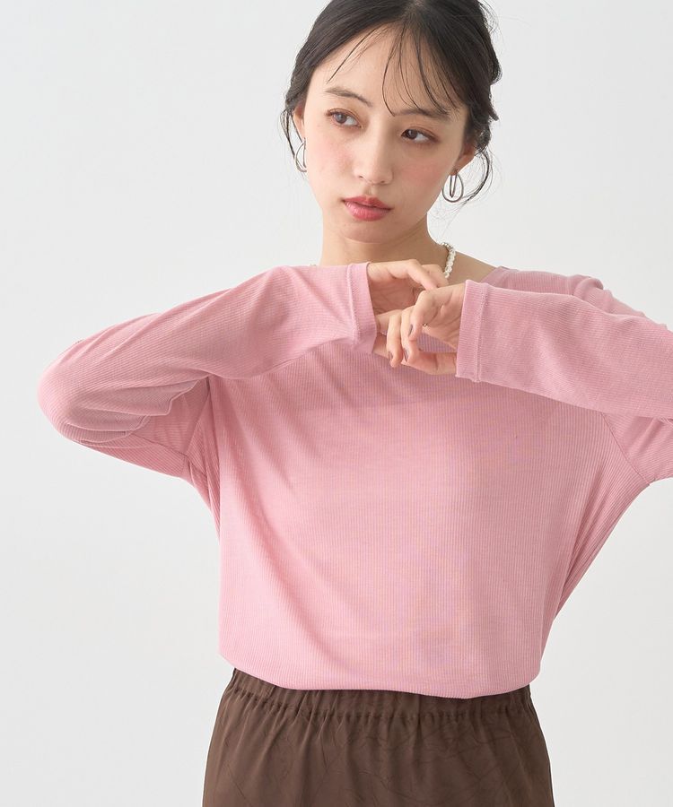 earth music&ecology「クルーネックシアーテレコプルオーバー」|Tシャツ・カットソー|Pink