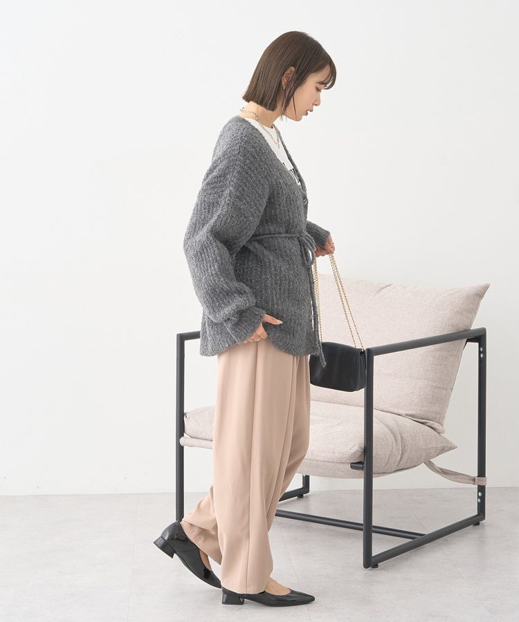 earth music&ecology「MIXカラーブークレカーディガン」|カーディガン|