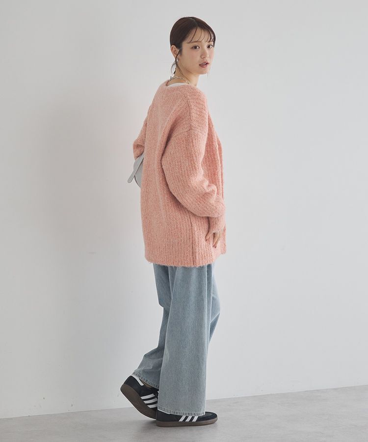 earth music&ecology「MIXカラーブークレカーディガン」|カーディガン|