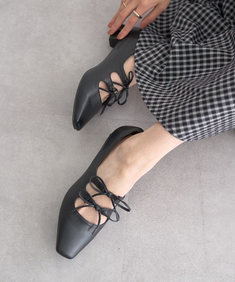 earth music&ecology「Wリボンパンプス」|パンプス|