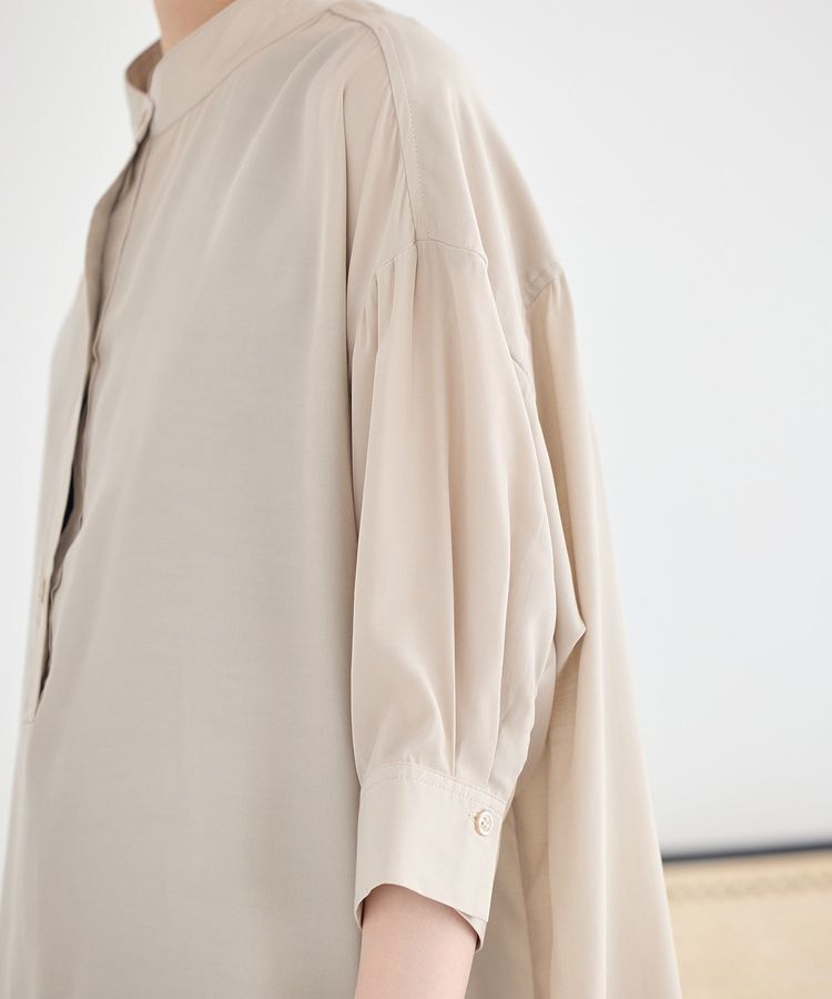 earth music&ecology「スタンドカラーオーバーチュニックシャツ」|シャツ・ブラウス|