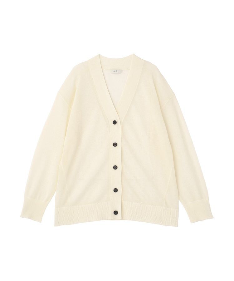 earth music&ecology「【一部WEB限定】シアーVネックカーディガン」|ニット・セーター|