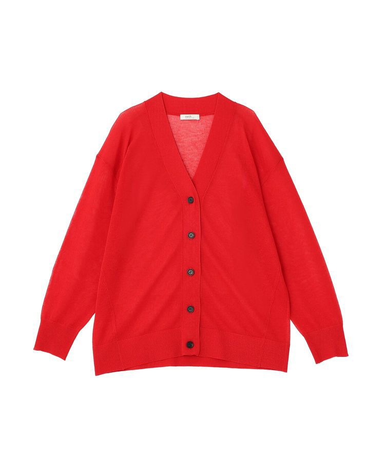 earth music&ecology「【一部WEB限定】シアーVネックカーディガン」|ニット・セーター|