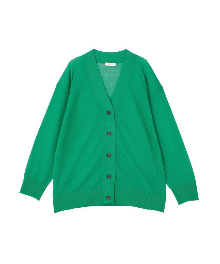 earth music&ecology「【一部WEB限定】シアーVネックカーディガン」|ニット・セーター|Green
