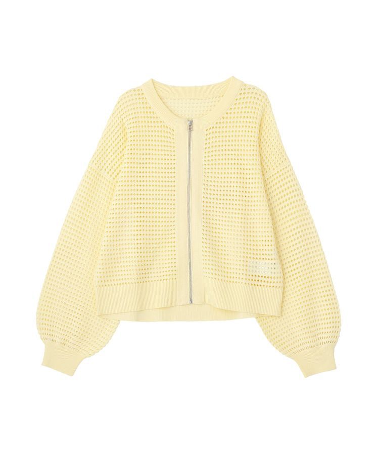 AMERICAN HOLIC「ジップアップメッシュニットカーディガン【WEB限定カラー有り】」|カーディガン|