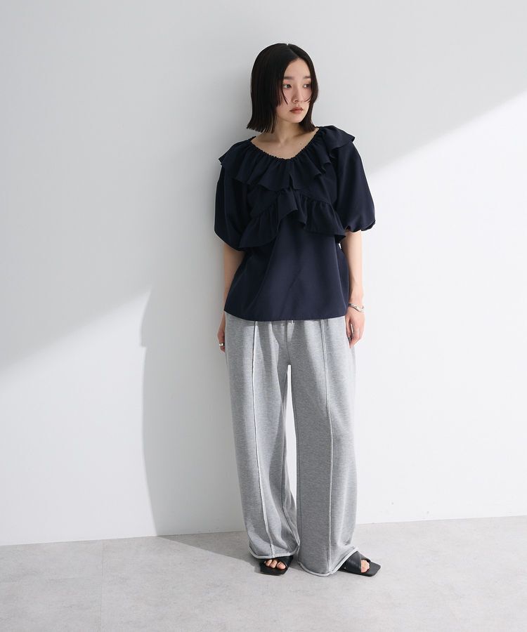 Green Parks「2way フリルショートスリーブブラウス」|シャツ・ブラウス|