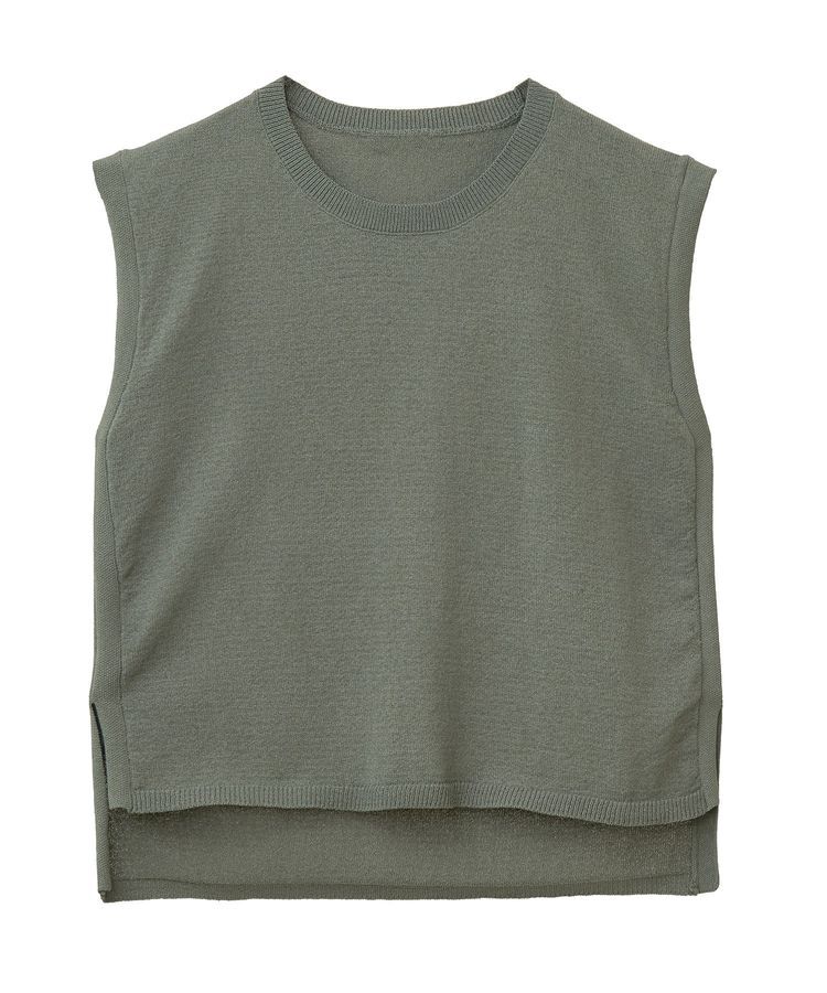 Green Parks「・Petit Fleur ノースリリネンライクニット」|ニット・セーター|