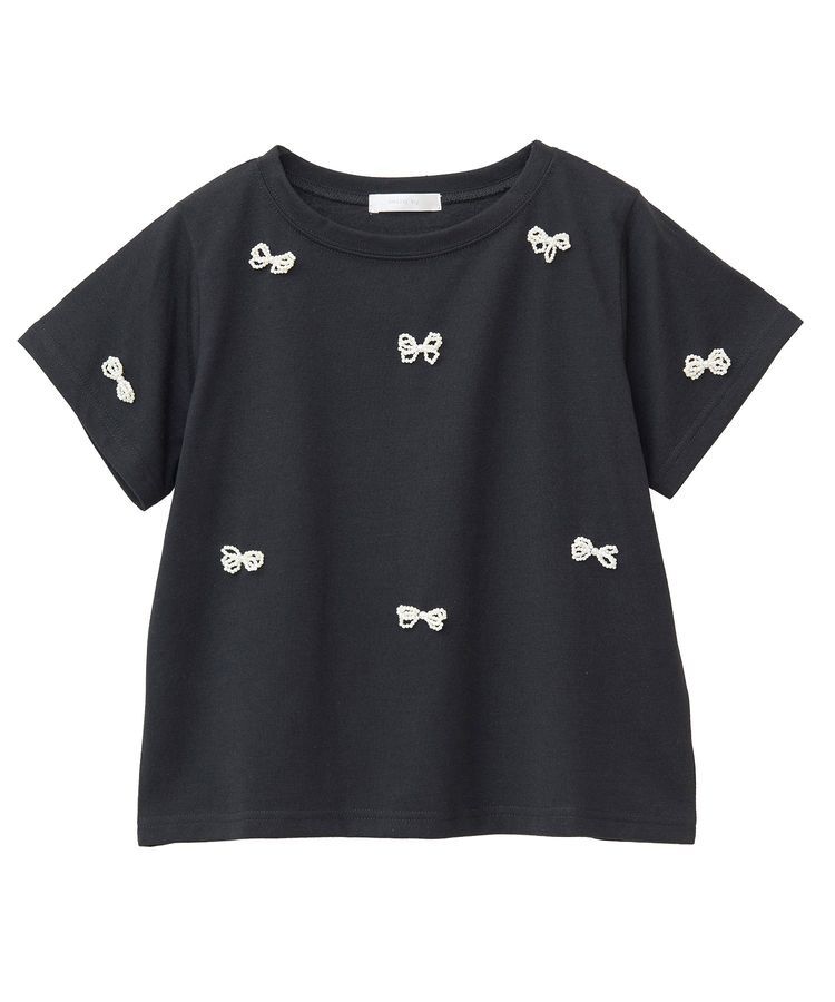 Green Parks「・swing by パールリボンモチーフTEE」|Tシャツ・カットソー|