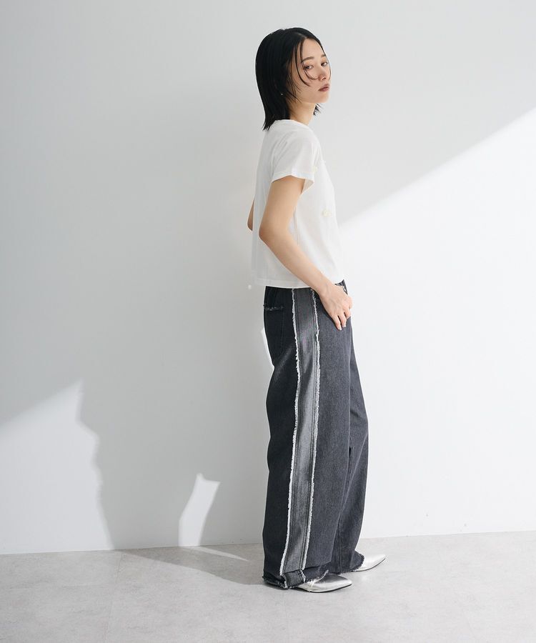 Green Parks「・swing by パールリボンモチーフTEE」|Tシャツ・カットソー|