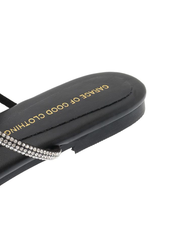 GARAGE OF GOOD CLOTHING「ラインストーンナローコードフラットサンダル」|サンダル|