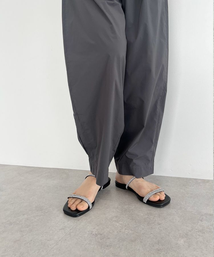 GARAGE OF GOOD CLOTHING「ラインストーンナローコードフラットサンダル」|サンダル|