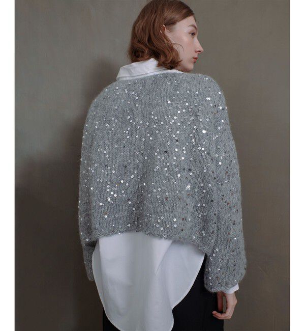 allureville「スパンコールモヘヤプルオーバー」|ニット・セーター|