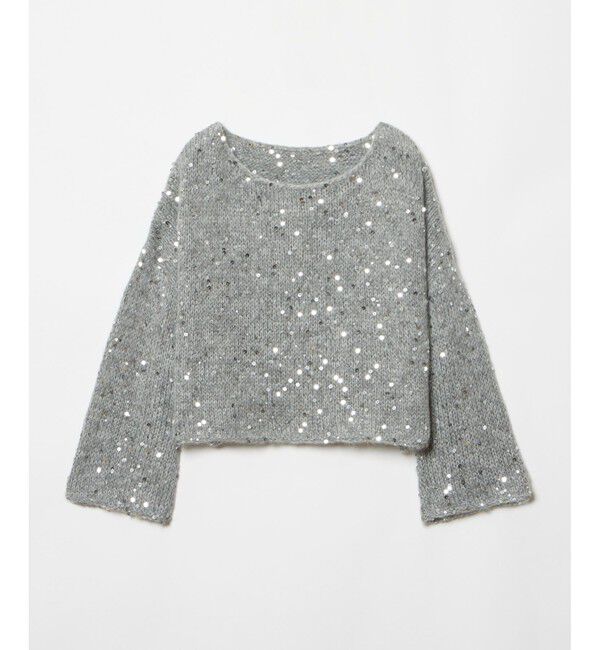 allureville「スパンコールモヘヤプルオーバー」|ニット・セーター|