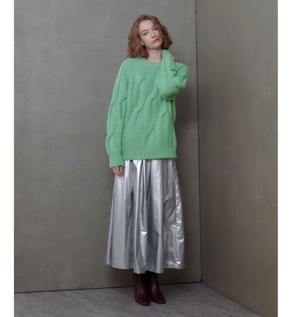 allureville「ランダムケーブルプルオーバー」|ニット・セーター|