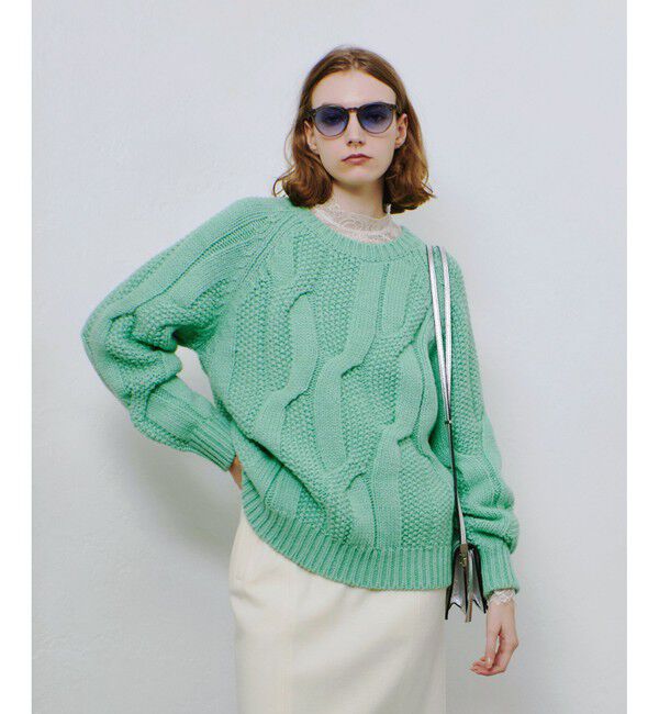 allureville「ランダムケーブルプルオーバー」|ニット・セーター|