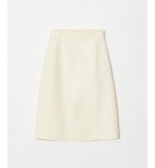 allureville「ハードメルトンスムースミディスカート」|タイト|