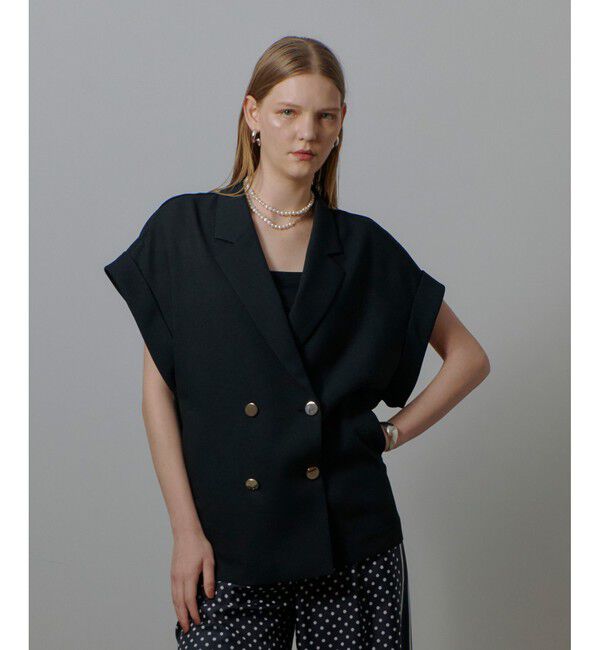 allureville「スラブメッシュフレンチスリーブジャケット」|テーラードジャケット|