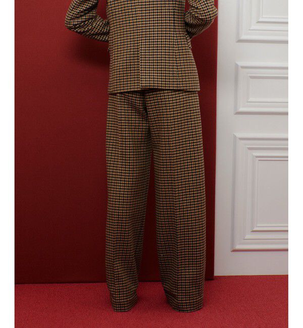 LOULOU WILLOUGHBY「【LOULOU WILLOUGHBY】ガンクラブチェックワイドパンツ」|その他|
