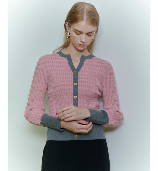 LOULOU WILLOUGHBY「◇【LOULOU WILLOUGHBY】フェザーボーダーカーディガン」|カーディガン|