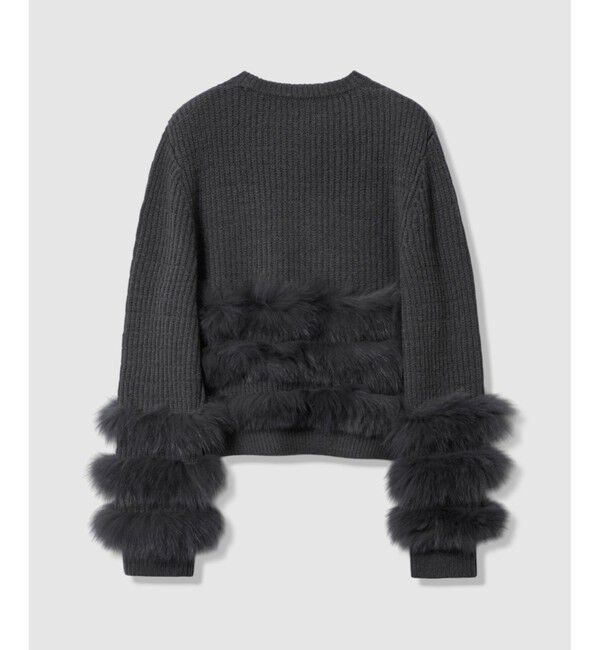 LOULOU WILLOUGHBY「【LOULOU WILLOUGHBY】フォックスファートリミングプルオーバー」|ニット・セーター|