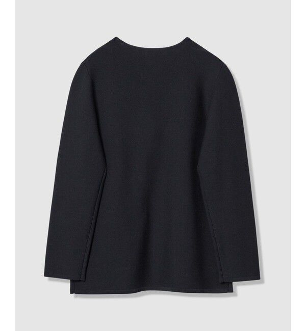 allureville「ガーターノーカラーニットジャケット」|カーディガン|