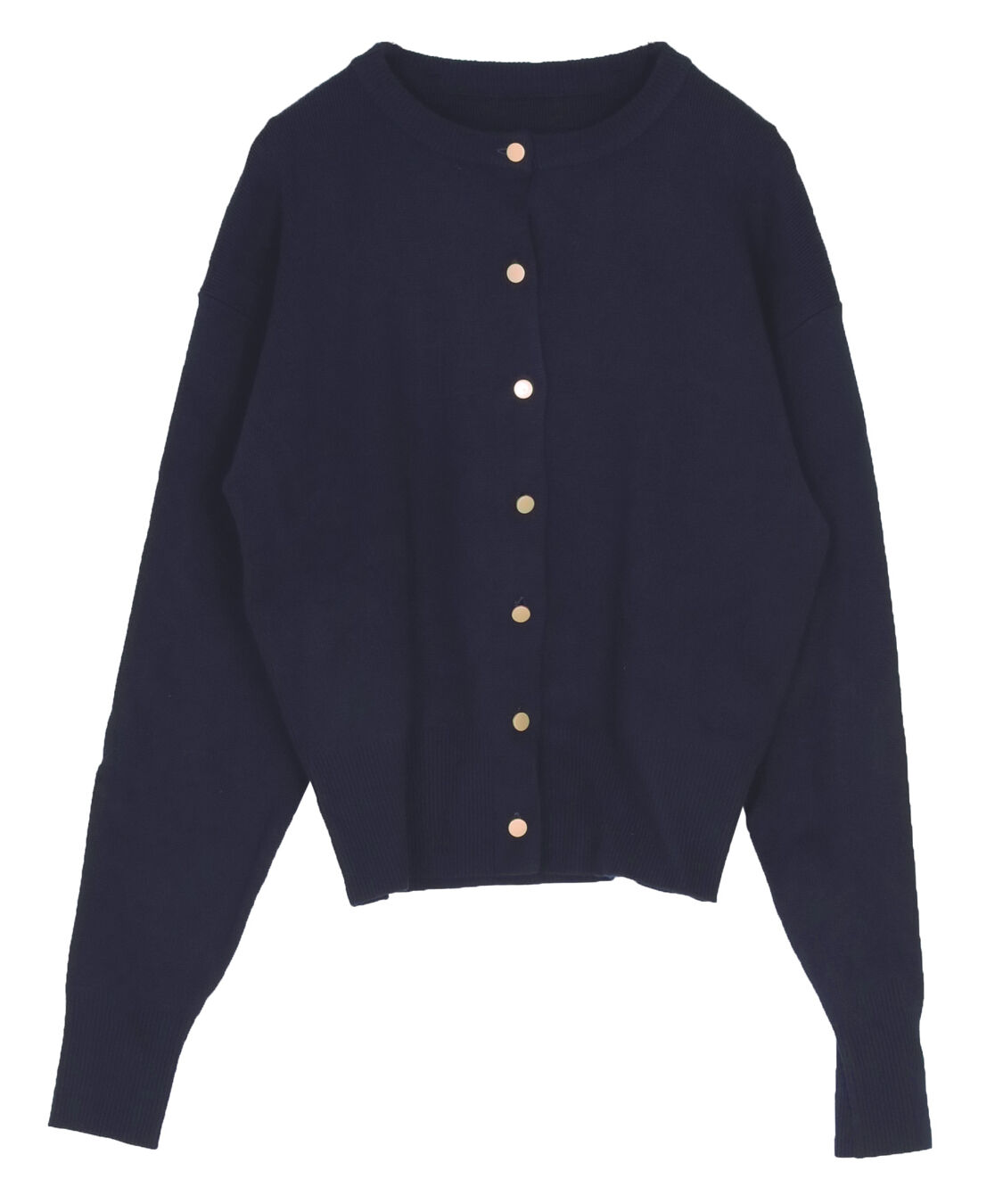 ur's「マット釦クルーネックニットカーディガン」|カーディガン|