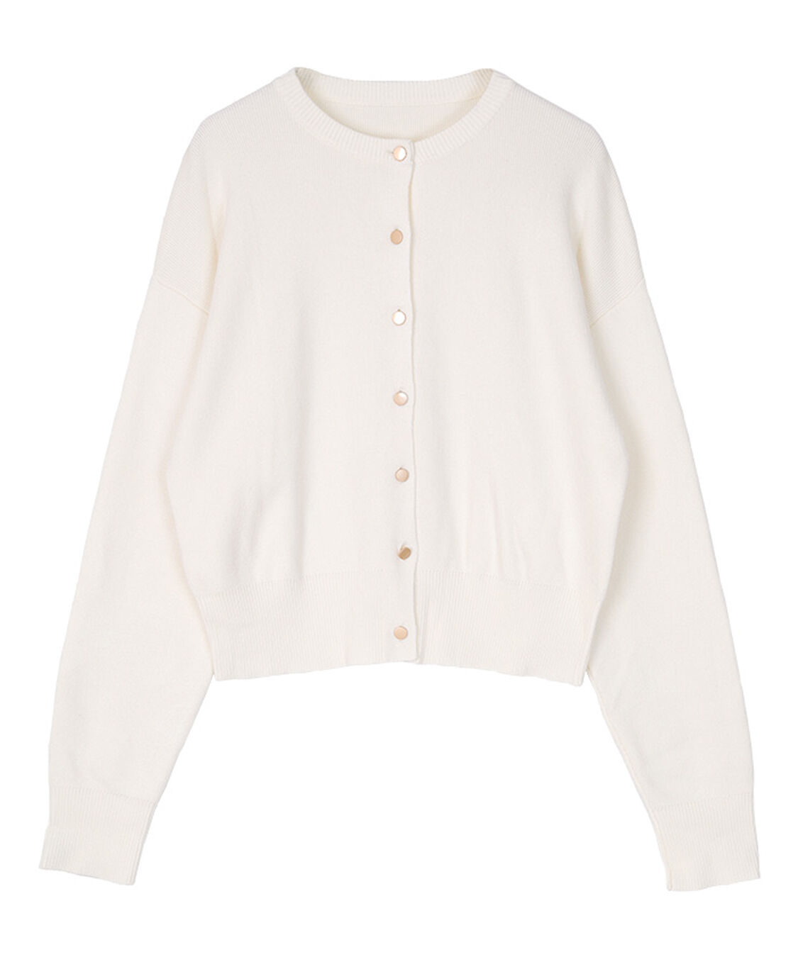 ur's「マット釦クルーネックニットカーディガン」|カーディガン|