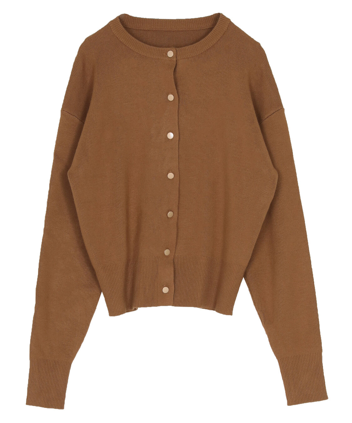 ur's「マット釦クルーネックニットカーディガン」|カーディガン|