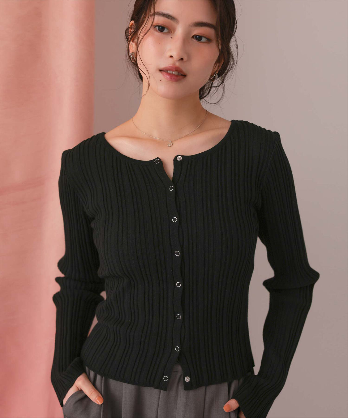 titivate「UVケアリングドットニットカーディガン」|カーディガン|