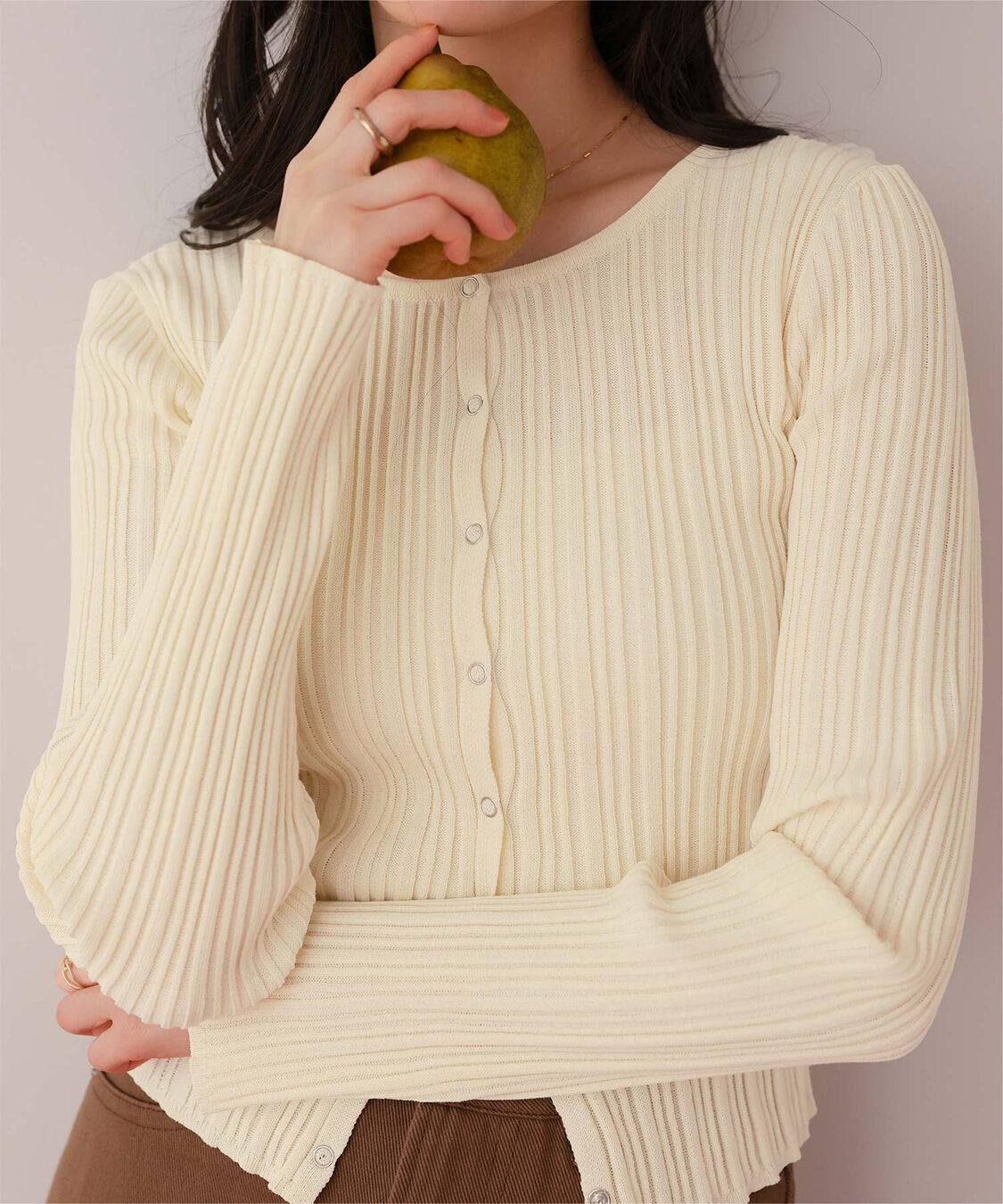 titivate「UVケアリングドットニットカーディガン」|カーディガン|