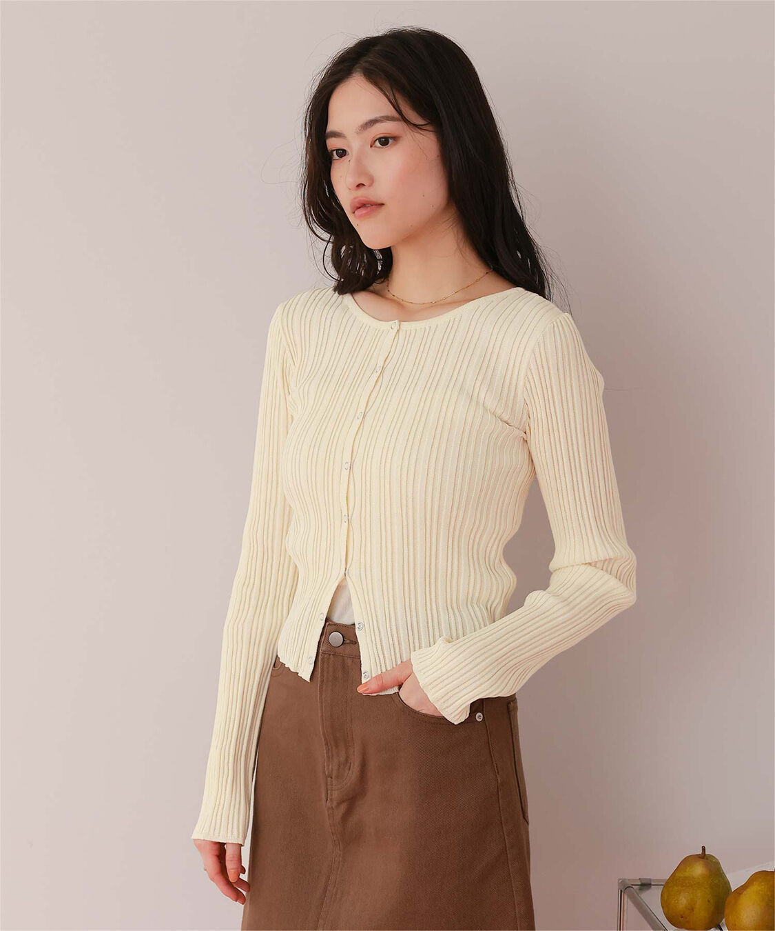 titivate「UVケアリングドットニットカーディガン」|カーディガン|