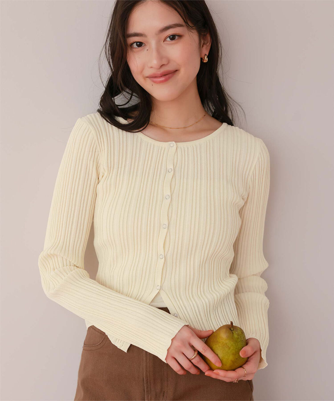 titivate「UVケアリングドットニットカーディガン」|カーディガン|