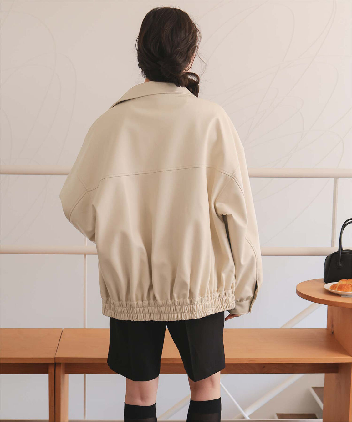 titivate「フェイクレザー/スエードオーバージャケット」|ライダースジャケット|