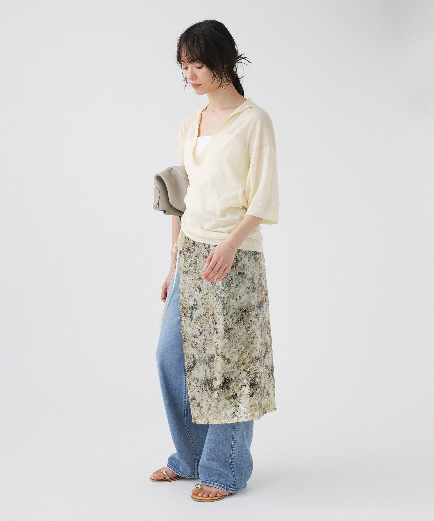 BABYLONE「スパンコールラップスカート」|スカート|