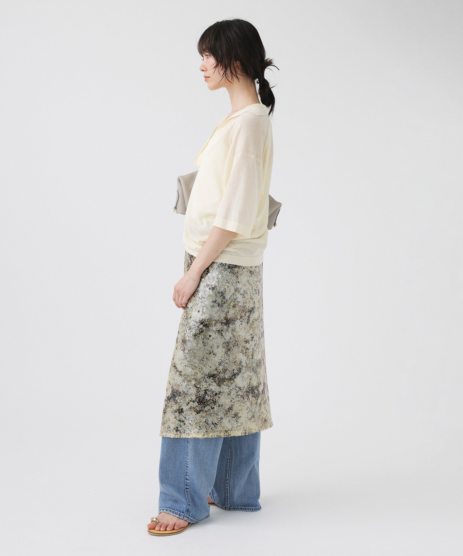 BABYLONE「スパンコールラップスカート」|スカート|