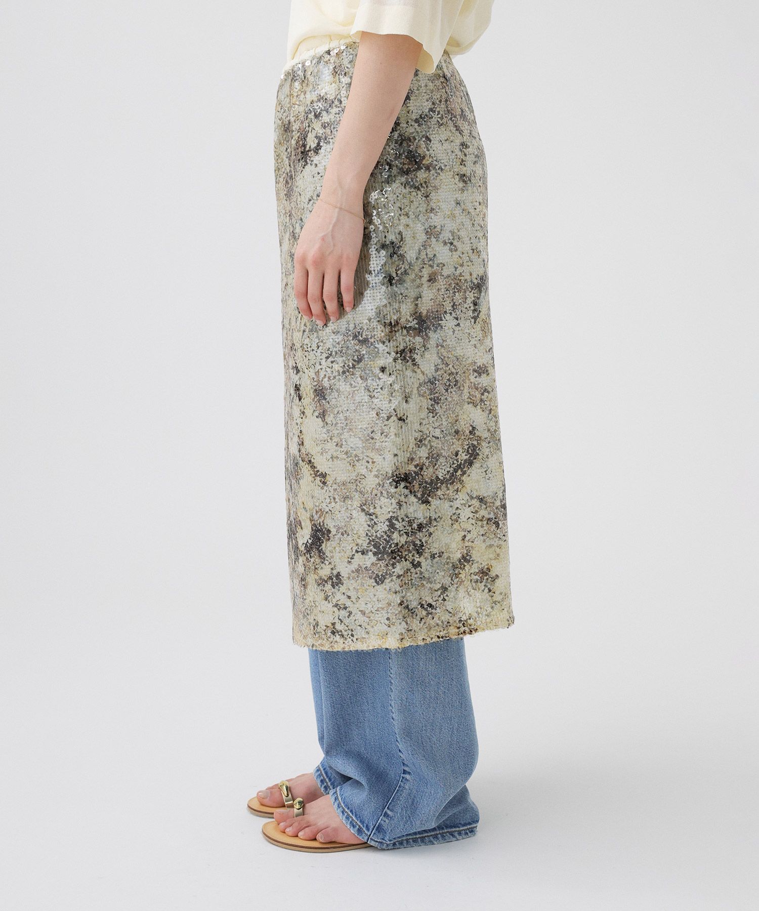 BABYLONE「スパンコールラップスカート」|スカート|