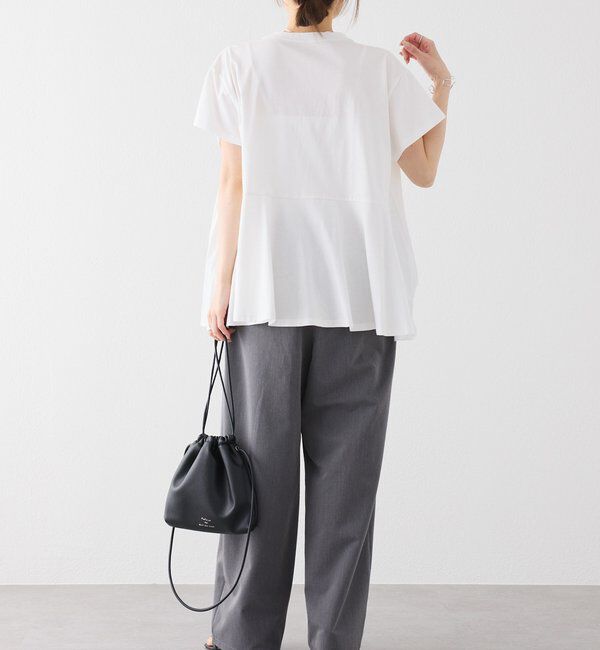  「《リバイバル》【WEB限定/Du noir】フロントプリーツTシャツ」|Tシャツ・カットソー|