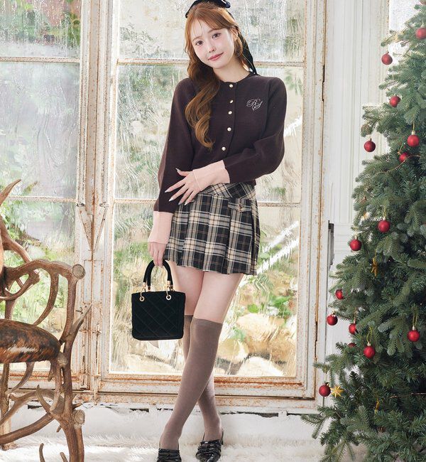  「配色袖刺繍入りカーデ」|ニット・セーター|